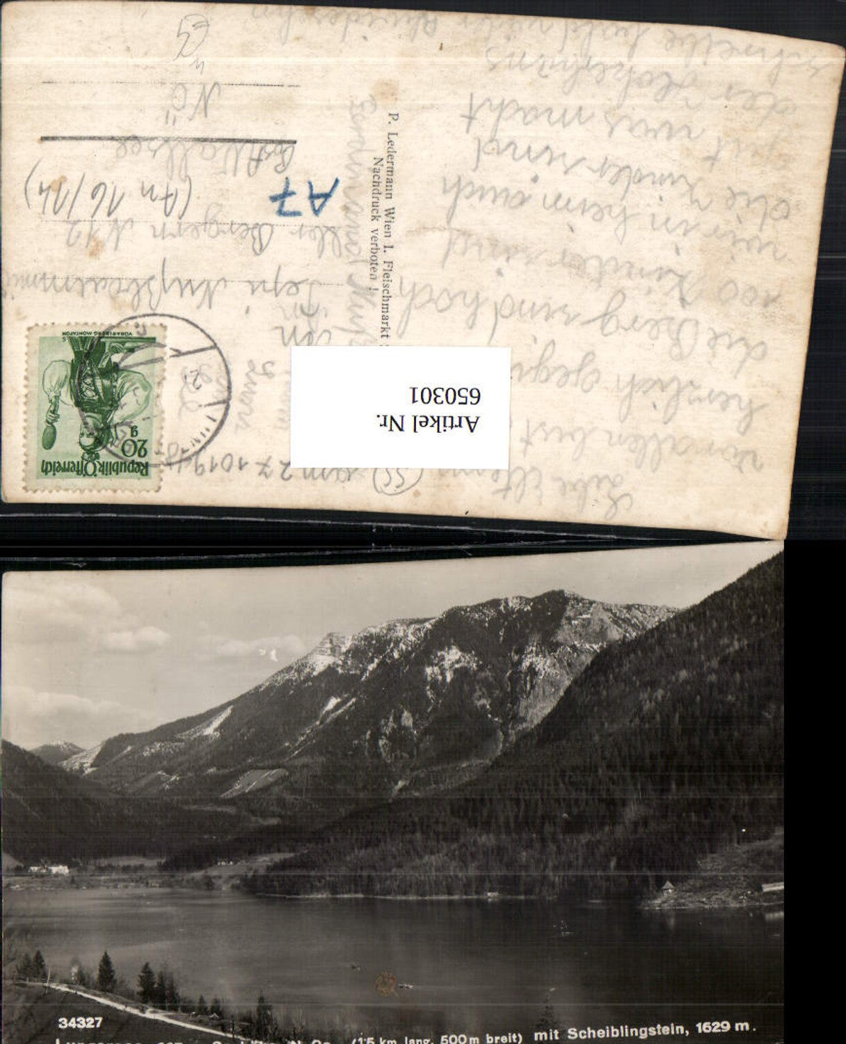 650301,Foto Ak Lunzersee m. Scheiblingstein Lunz a. See