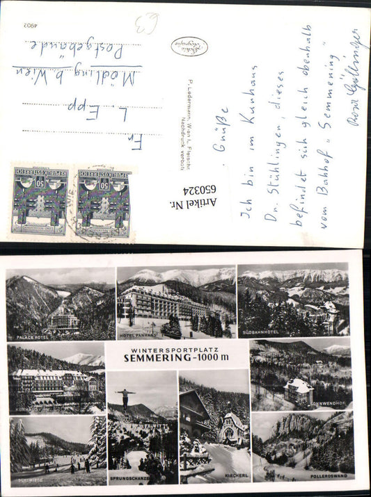 650324,Mehrbild Ak Semmering Palace Hotel Südbahnhotel Sonnwendhof Kircherl Wintersport