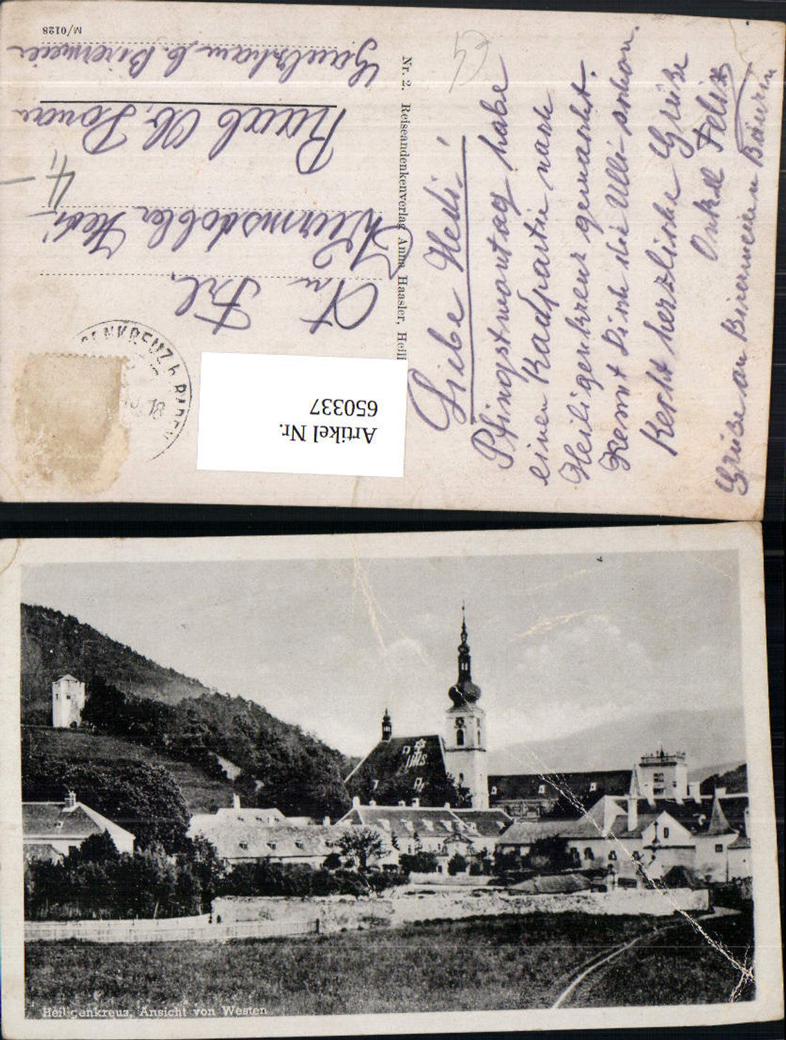 650337,Heiligenkreuz Ansicht v. Westen Stift