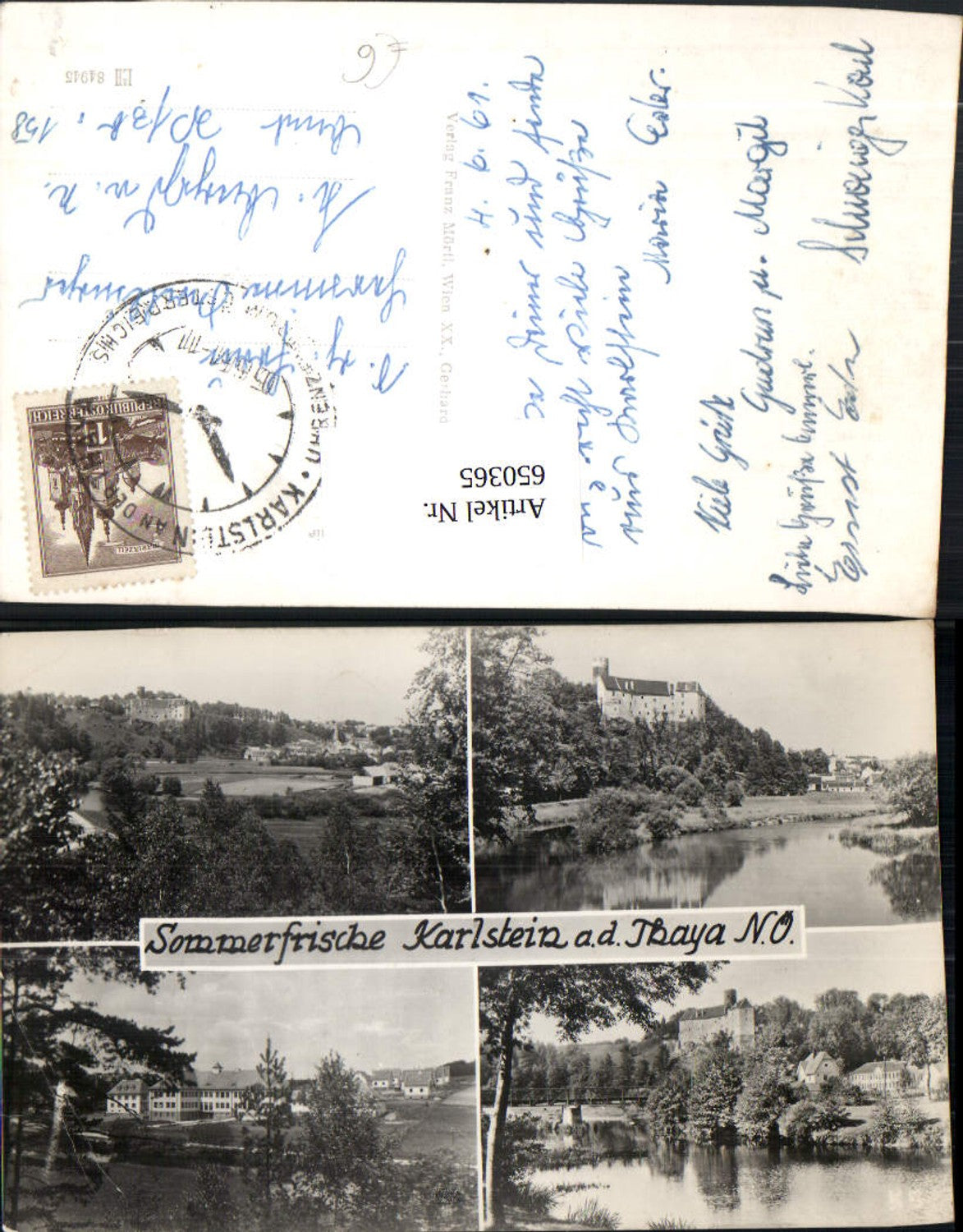 650365,Mehrbild Ak Karlstein a. d. Thaya