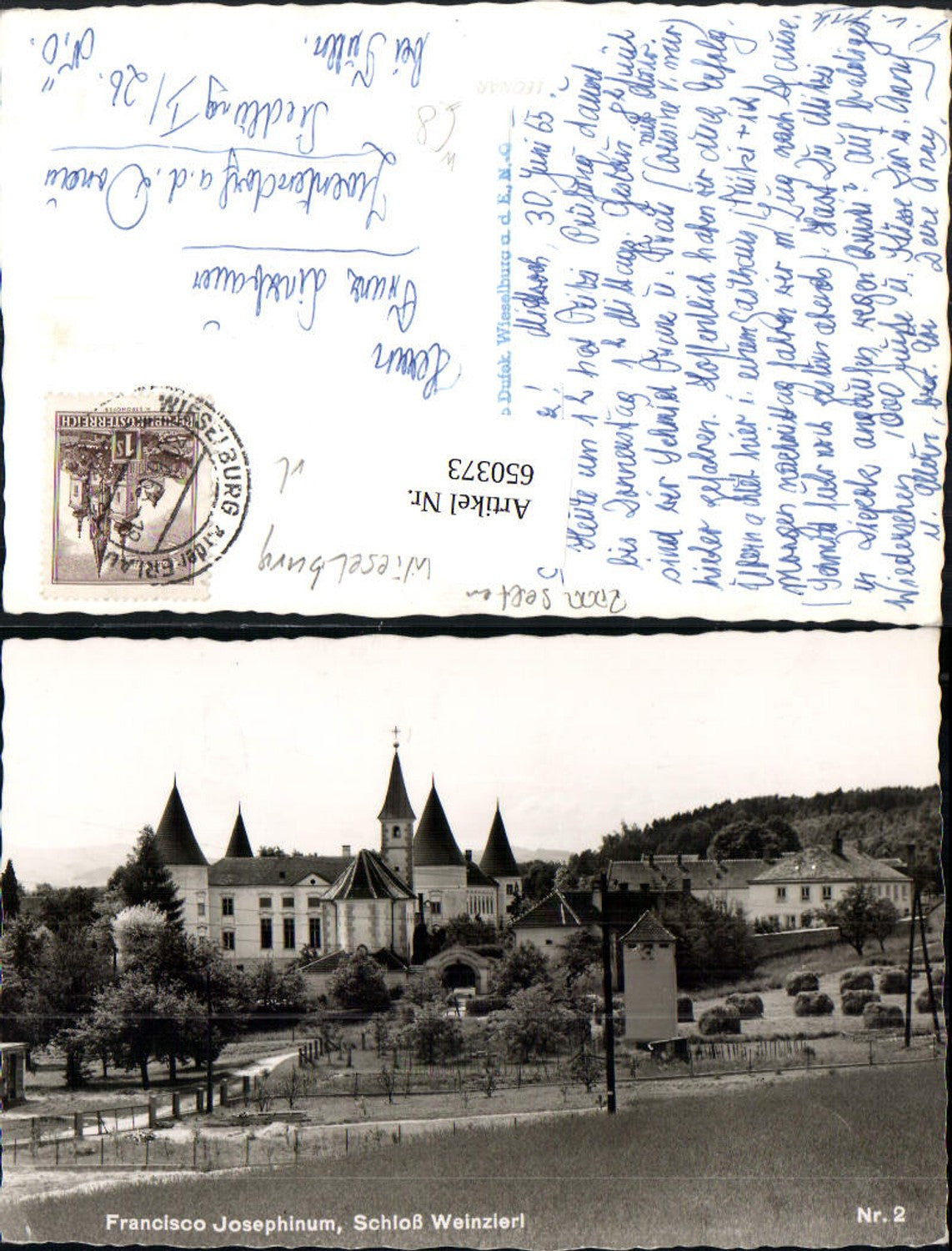 650373,Foto Ak Francisco Josephinum Schloss Weinzierl Gemeinde Wieselburg-Land