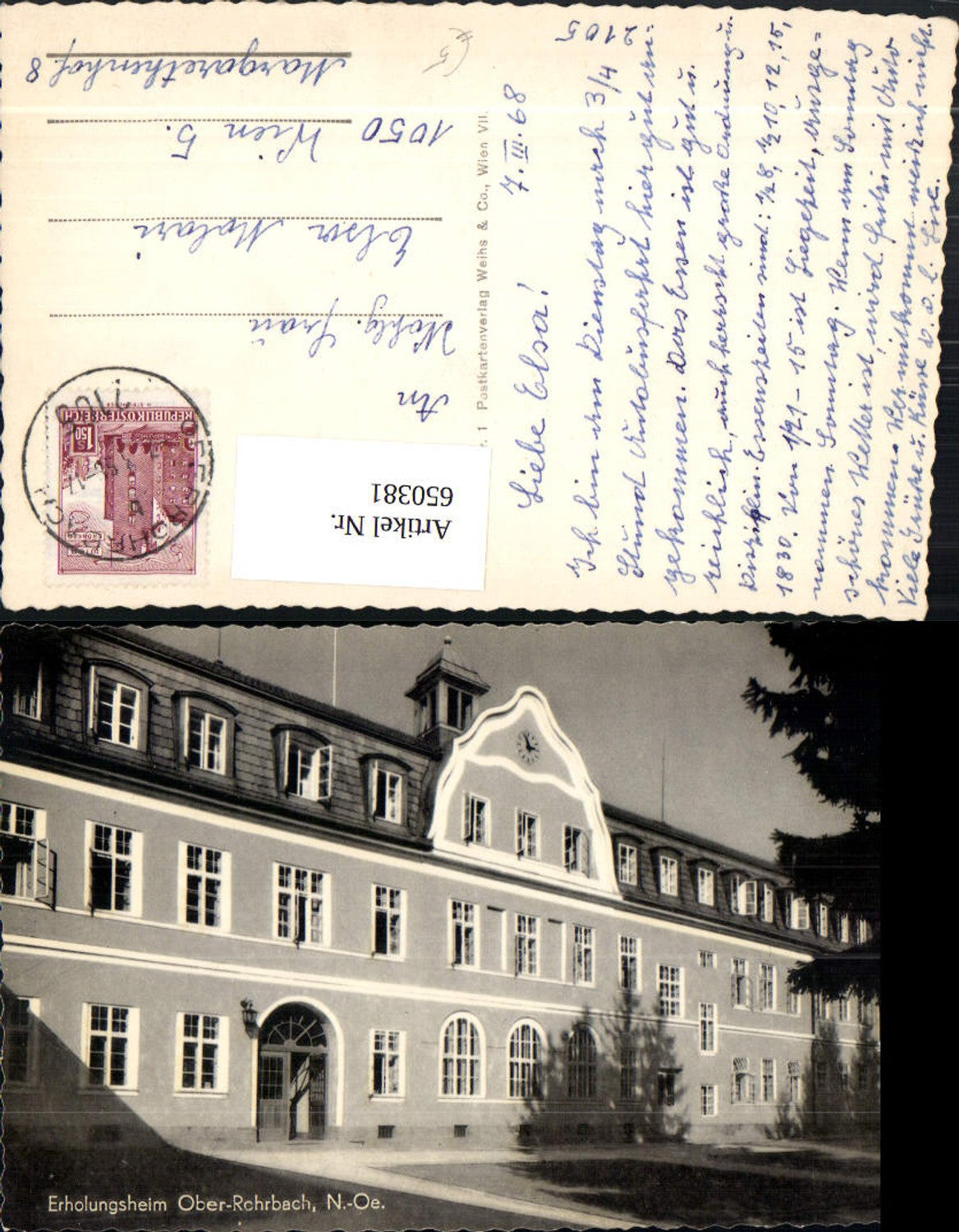 650381,Foto Ak Leobendorf Erholungsheim Ober-Rohrbach