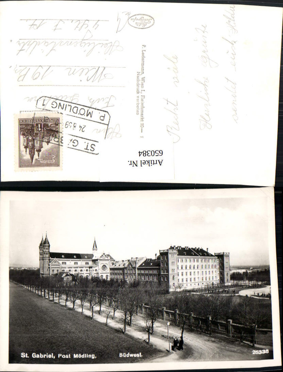 650384,Foto Ak Missionshaus St Gabriel Maria Enzersdorf Mödling Südwest