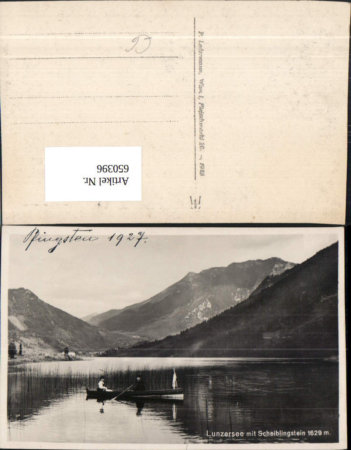 650396,Foto Ak Lunzersee m. Scheiblingstein Ruderboot Boot Lunz a. See