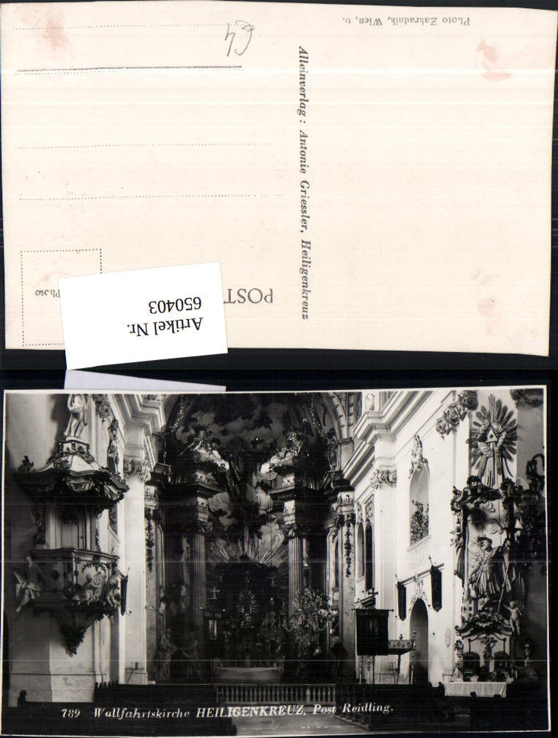 650403,Foto Ak Wallfahrtskirche Heiligenkreuz