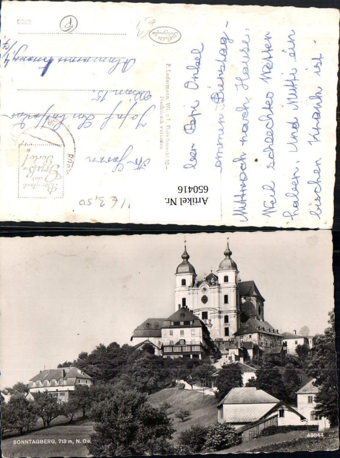 650416,Foto Ak Sonntagberg Wallfahrtskirche Rosenau b. Sonntagberg