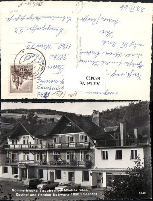 650423,Foto Ak Tauchen b. Mönichkirchen Gasthof Pension Schwarz