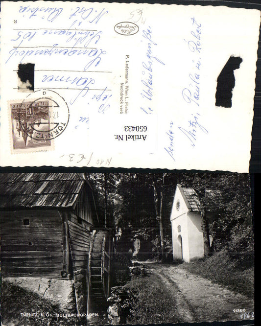 650433,Foto Ak Türnitz Sulzbachgraben Wassermühle