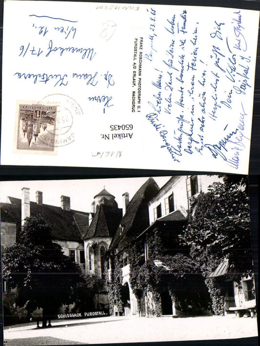 650435,Foto Ak Schlosshof Purgstall Purgstall an der Erlauf