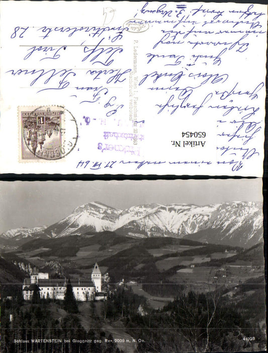 650454,Foto Ak Schloss Burg Wartenstein b. Gloggnitz geg. Rax Raach am Hochgebirge