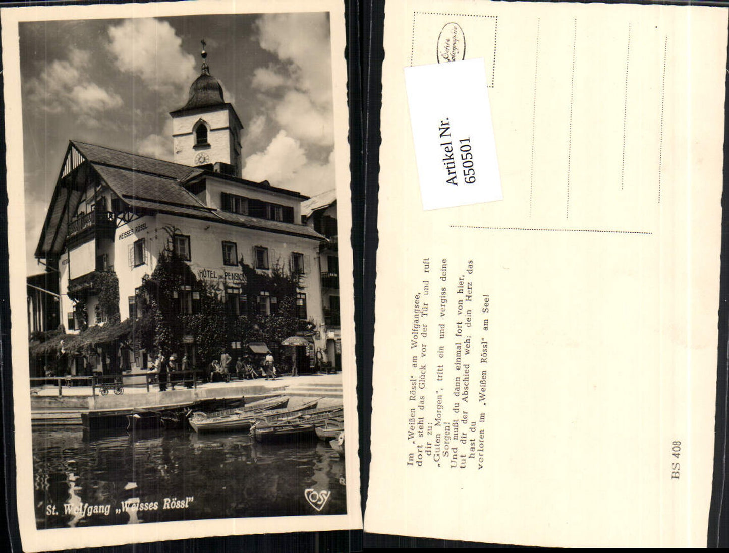 650501,St. Wolfgang am Wolfgangsee Weisses Rössl Hotel pub Cosy BS 408