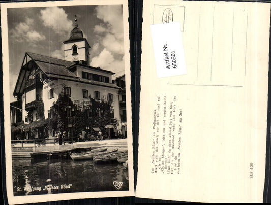 650501,St. Wolfgang am Wolfgangsee Weisses Rössl Hotel pub Cosy BS 408