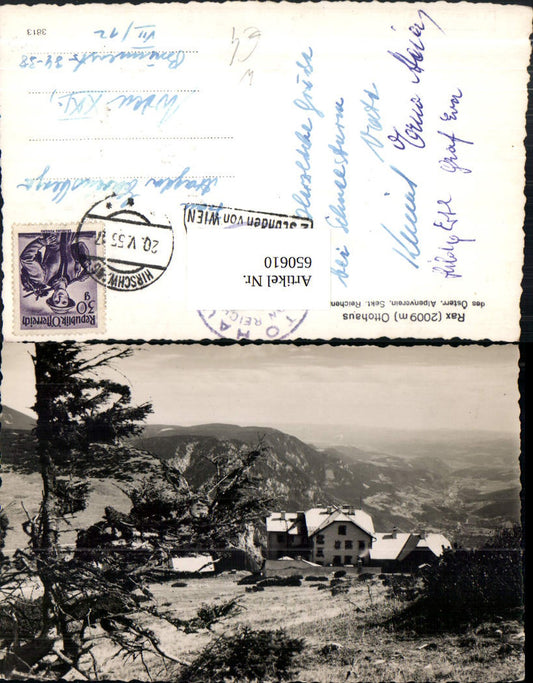 650610,Foto Ak Rax Ottohaus Kleinau Reichenau a. d. Rax