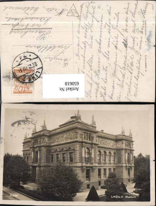 650618,Foto Ak Linz a. d. Donau Museum