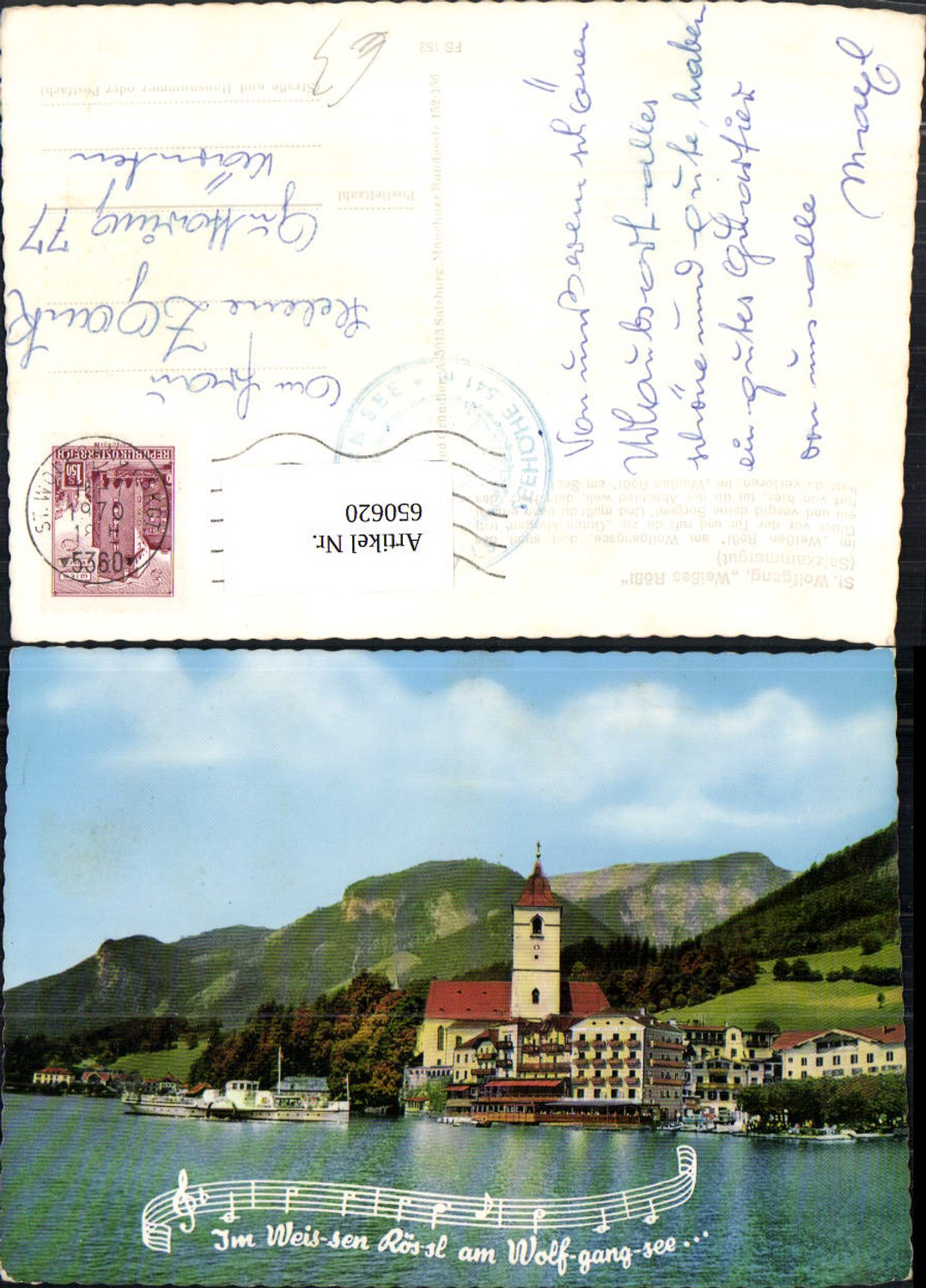 650620,St. Wolfgang im Salzkammergut Weißes Rößl Notenzeile