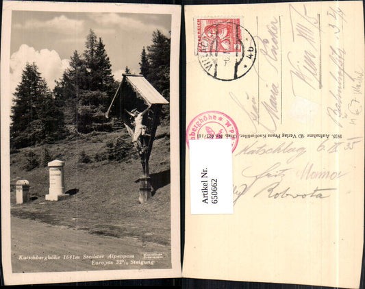650662,Katschberghöhe Wegkreuz Katschberg Sankt Michael im Lungau