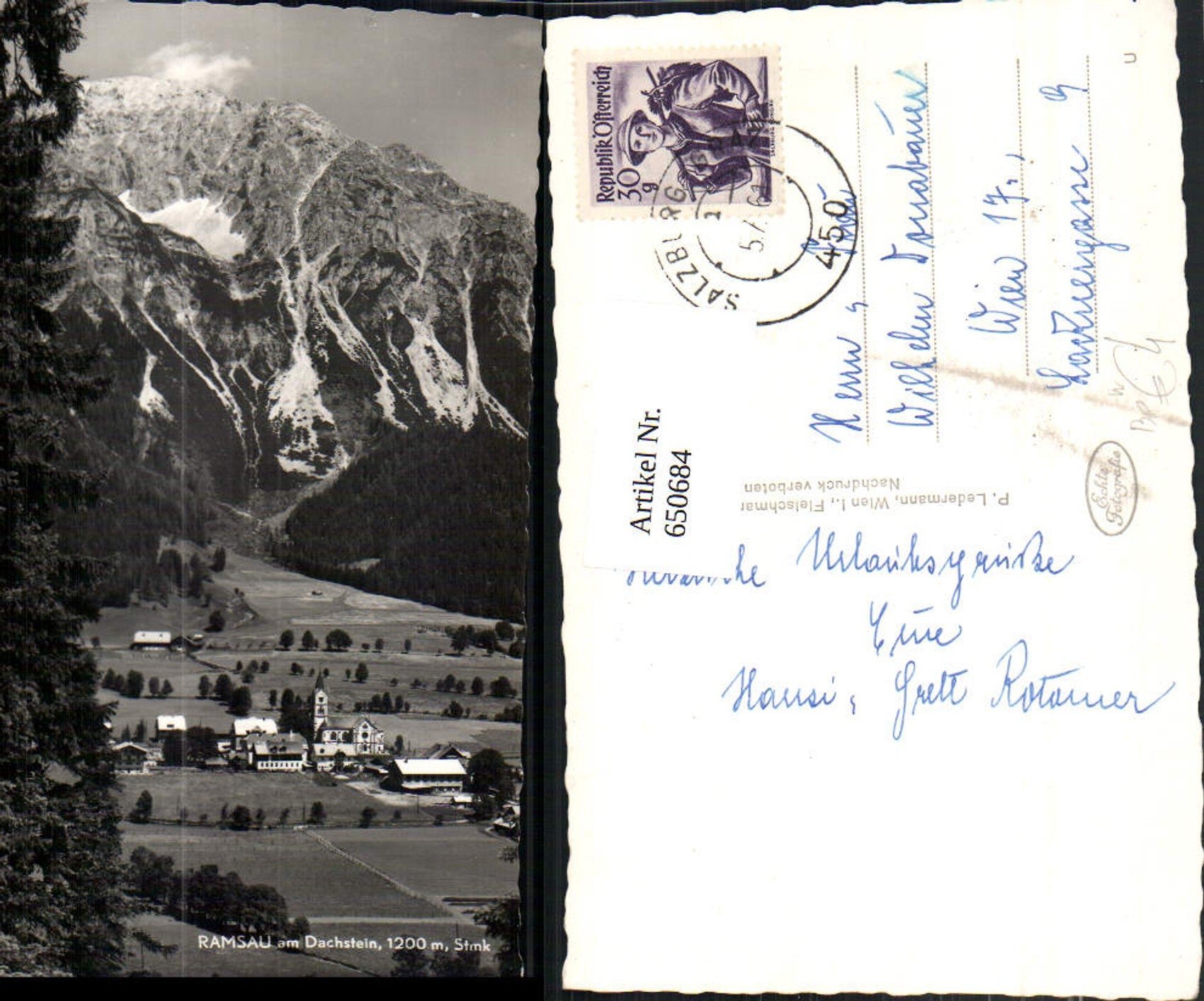 Alte Ansichtskarte – Old Postcard