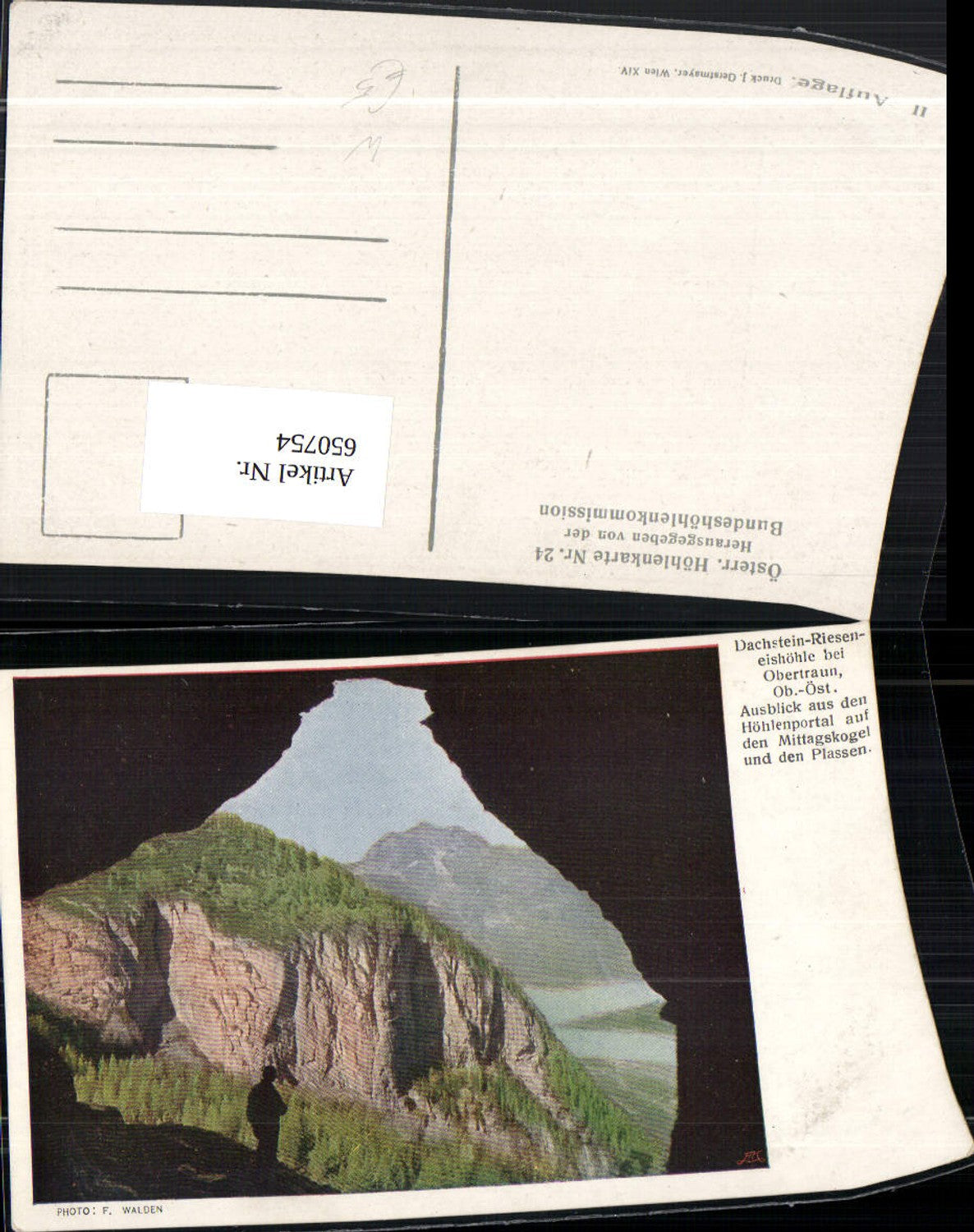 650754,Obertraun Dachstein-Rieseneishöhle Ausblick auf Mittagskogel Höhle