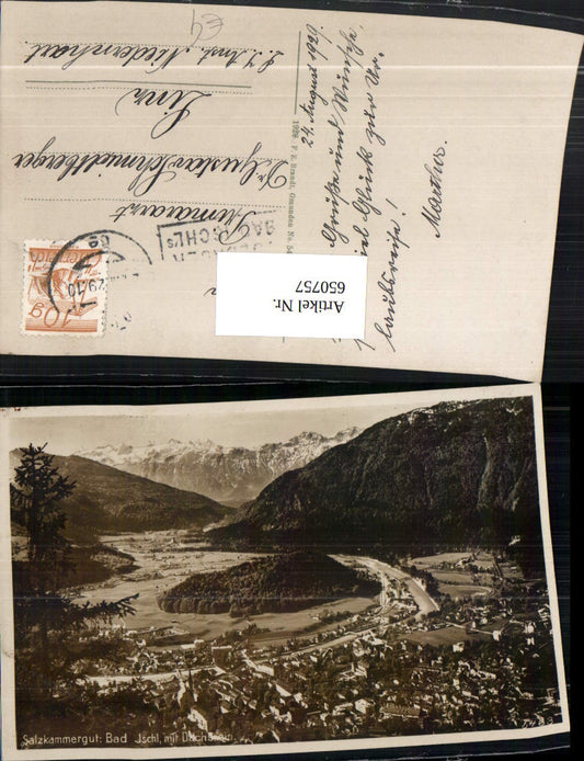 650757,Foto Ak Bad Ischl mit Dachstein