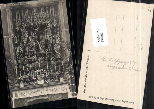 650762,Foto-AK St. Wolfgang am Wolfgangsee Pacher Altar pub Bährendt 625