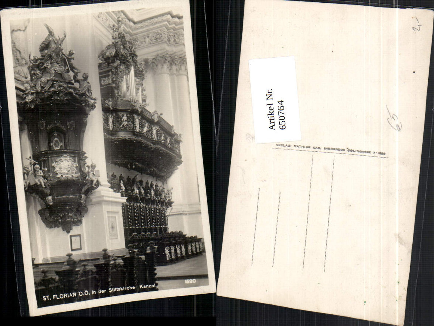 650764, St. Florian Collegiate Church Pulpit Organ