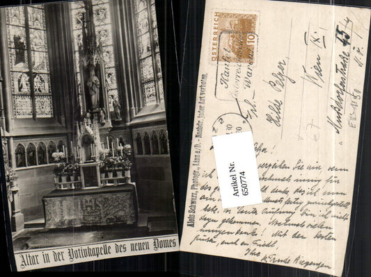 650774,Linz an der Donau Altar in d. Votivkapelle d. neuen Domes pub Schwarz Alois