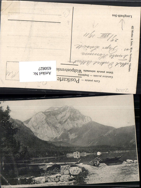 650827,seltene AK Langbathsee bei Gmunden Ebensee pub Würthle & Sohn 462