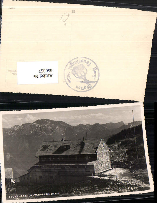 650857,Foto-AK Feuerkogel bei Ebensee Alpenvereinshaus