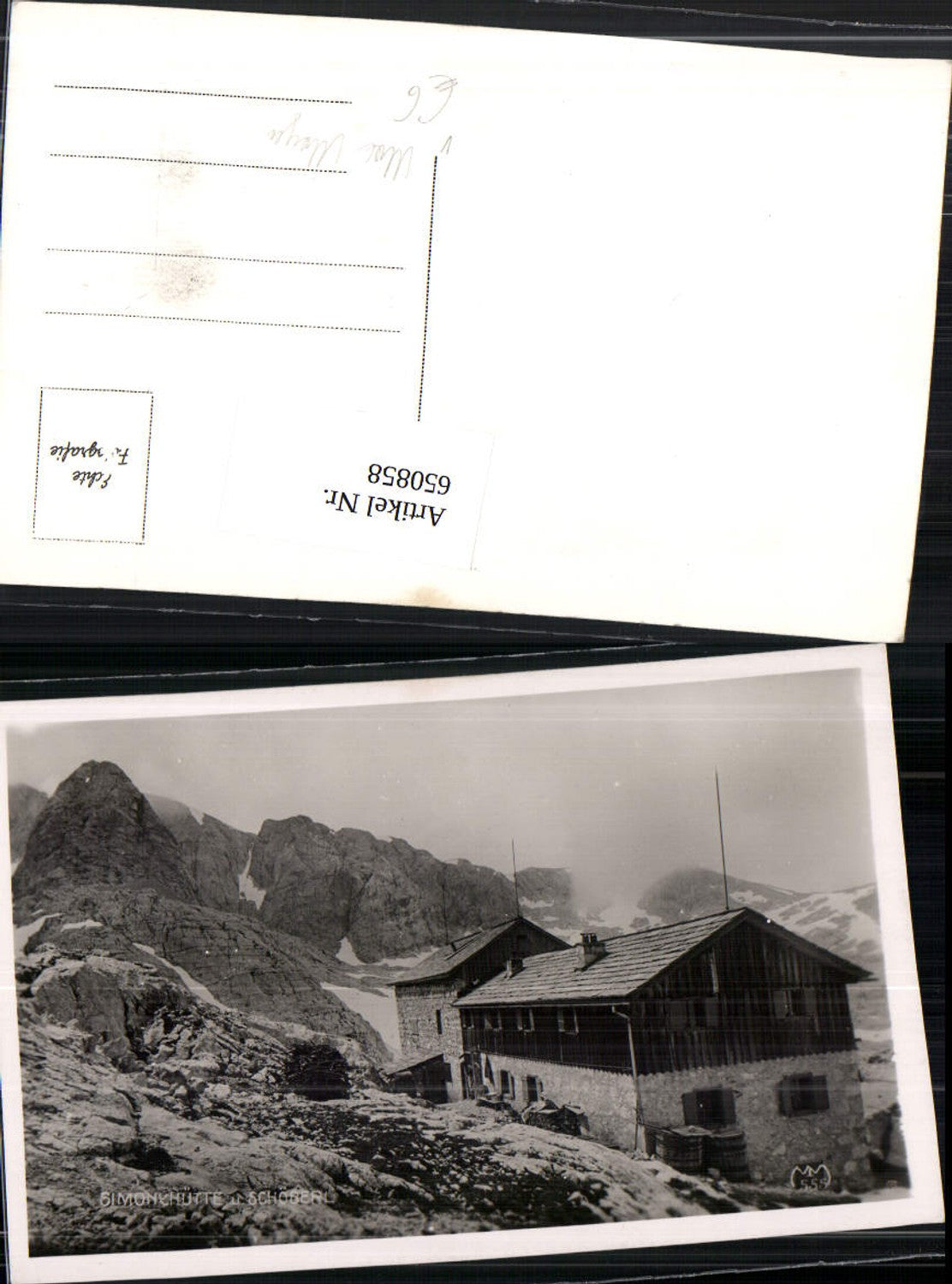 650858,Simonyhütte und Schöberl Gosau pub Max Mayer Leoben 555