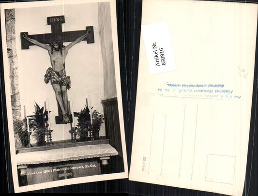 650916,Foto-AK Gampern Kreuz Kirche