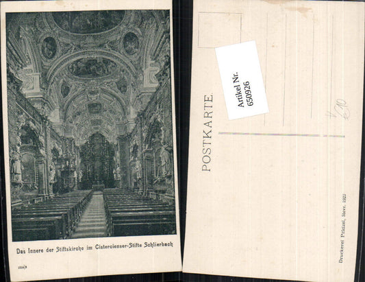 650926,Künstler AK Schlierbach Kirche Innen