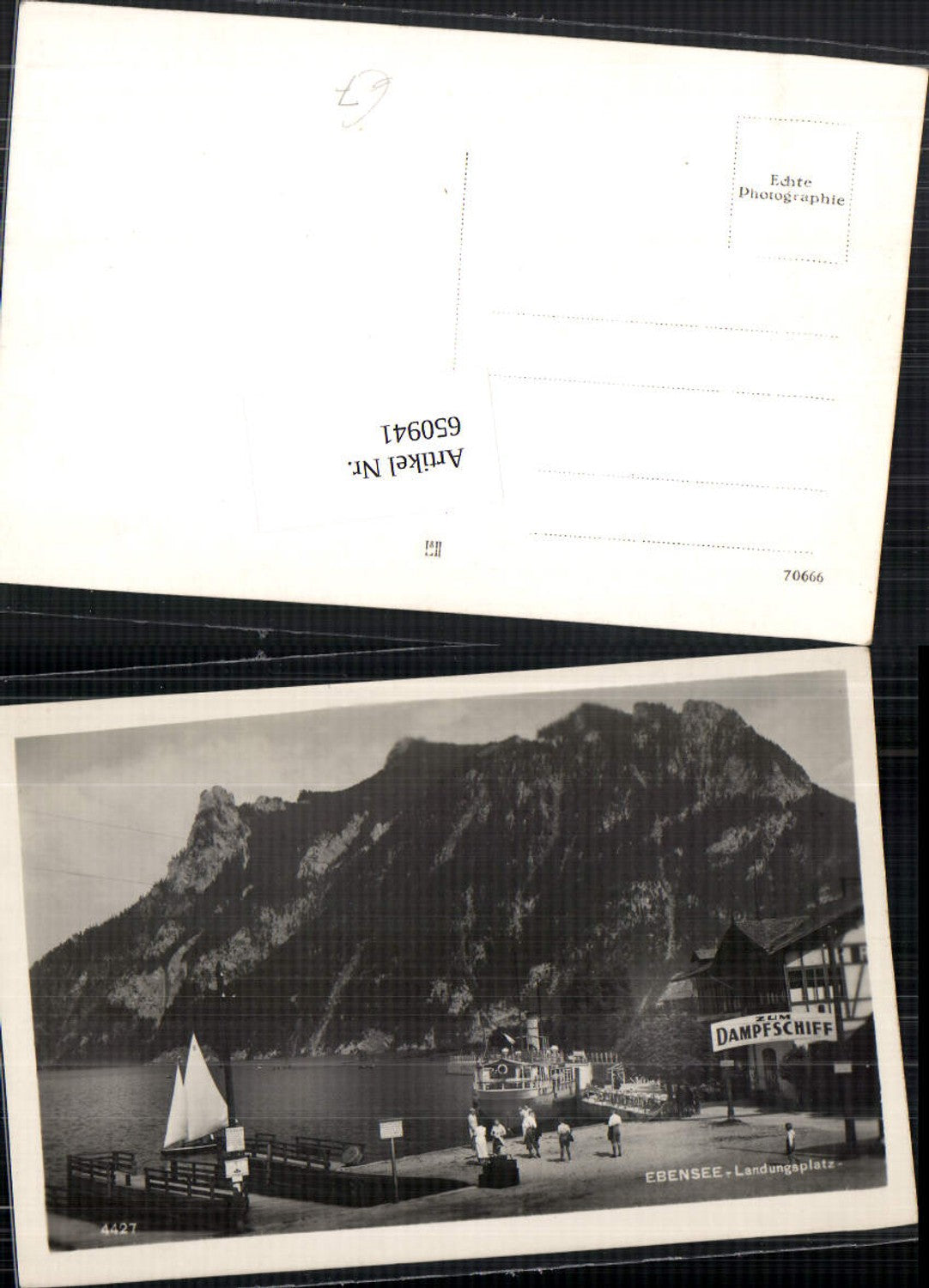 650941,Ebensee am Traunsee Dampfschiff Dampfer Landeplatz