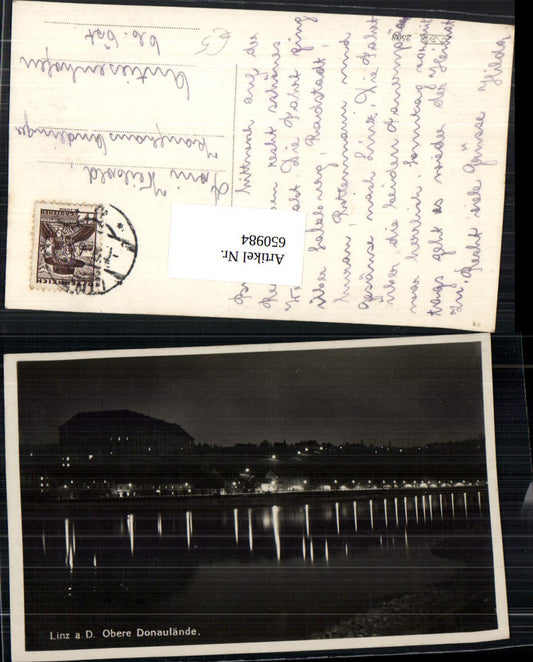 650984,Linz an der Donau Donaulände bei Nacht