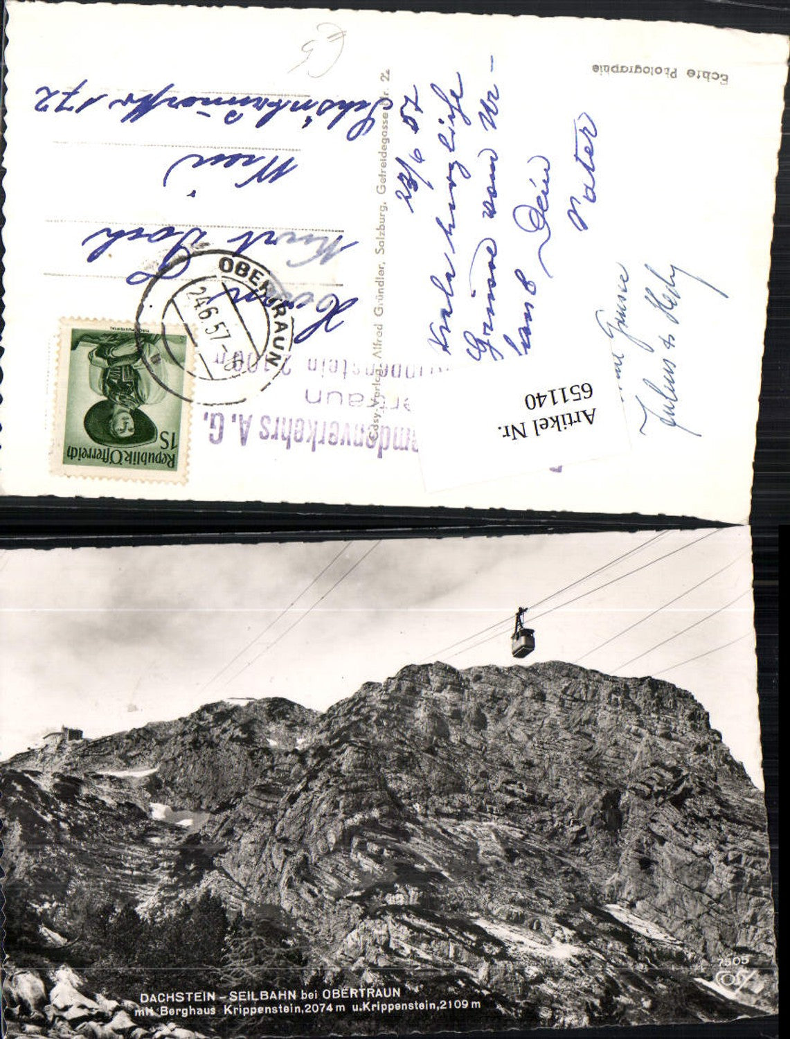 651140,Foto Ak Dachstein Seilbahn b. Obertraun
