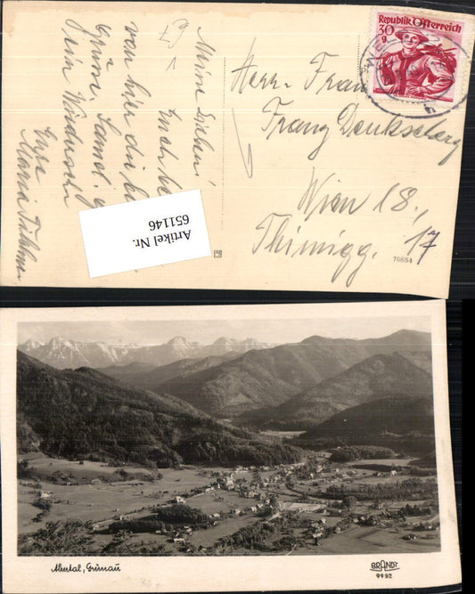 651146,Foto Ak Grünau Almtal pub Brandt 9932