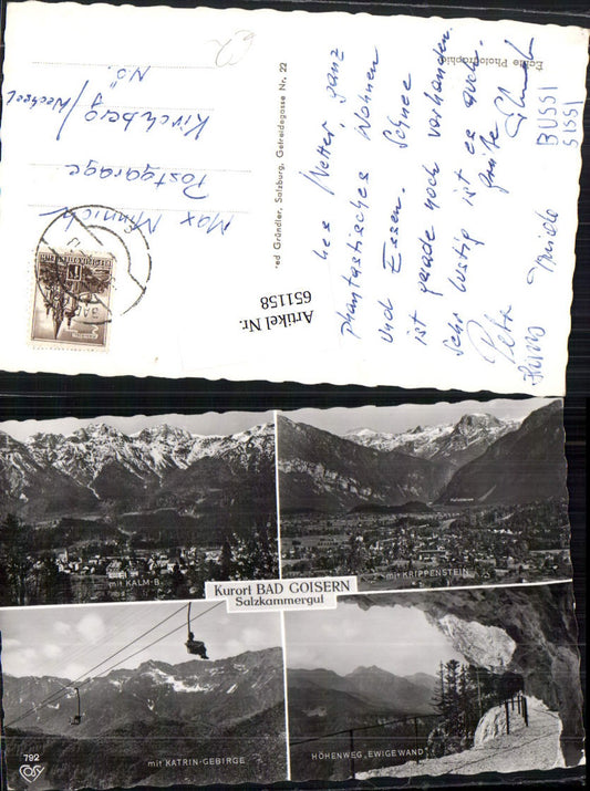 651158,Mehrbild Ak Bad Goisern Katrin-Gebirge Sessellift Ewige Wand