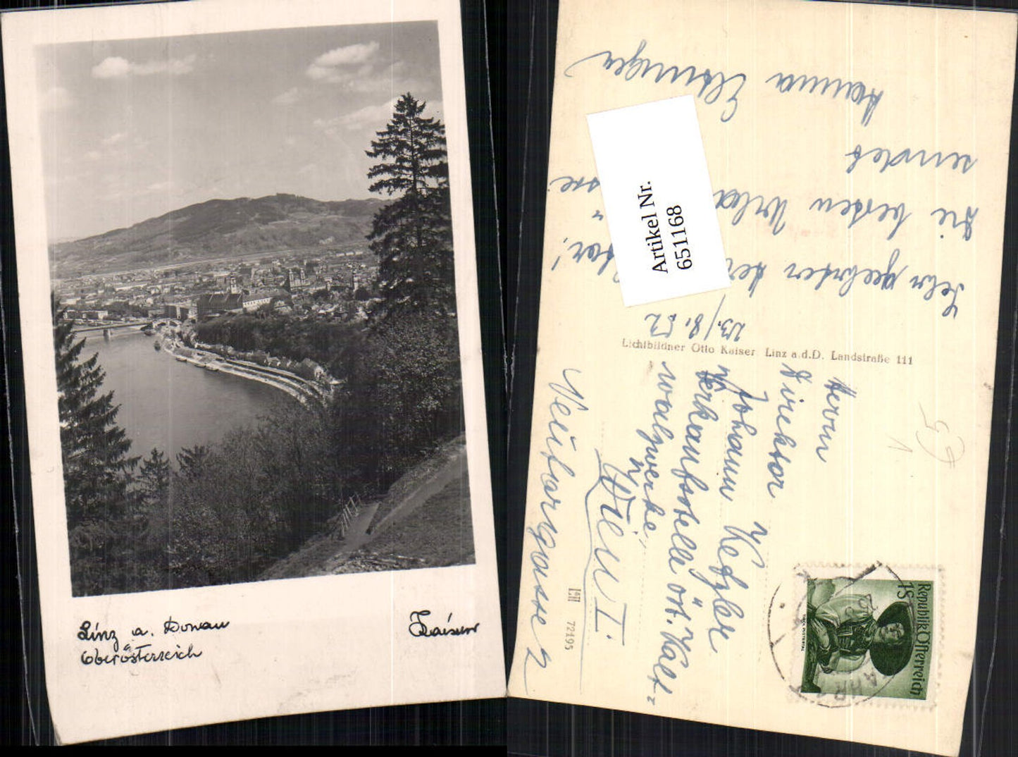 651168,Foto Ak Linz a. d. Donau Ansicht pub Otto Kaiser