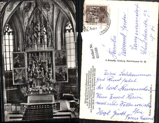 651169,Foto Ak St Wolfgang im Salzkammergut Hochaltar M. Pacher