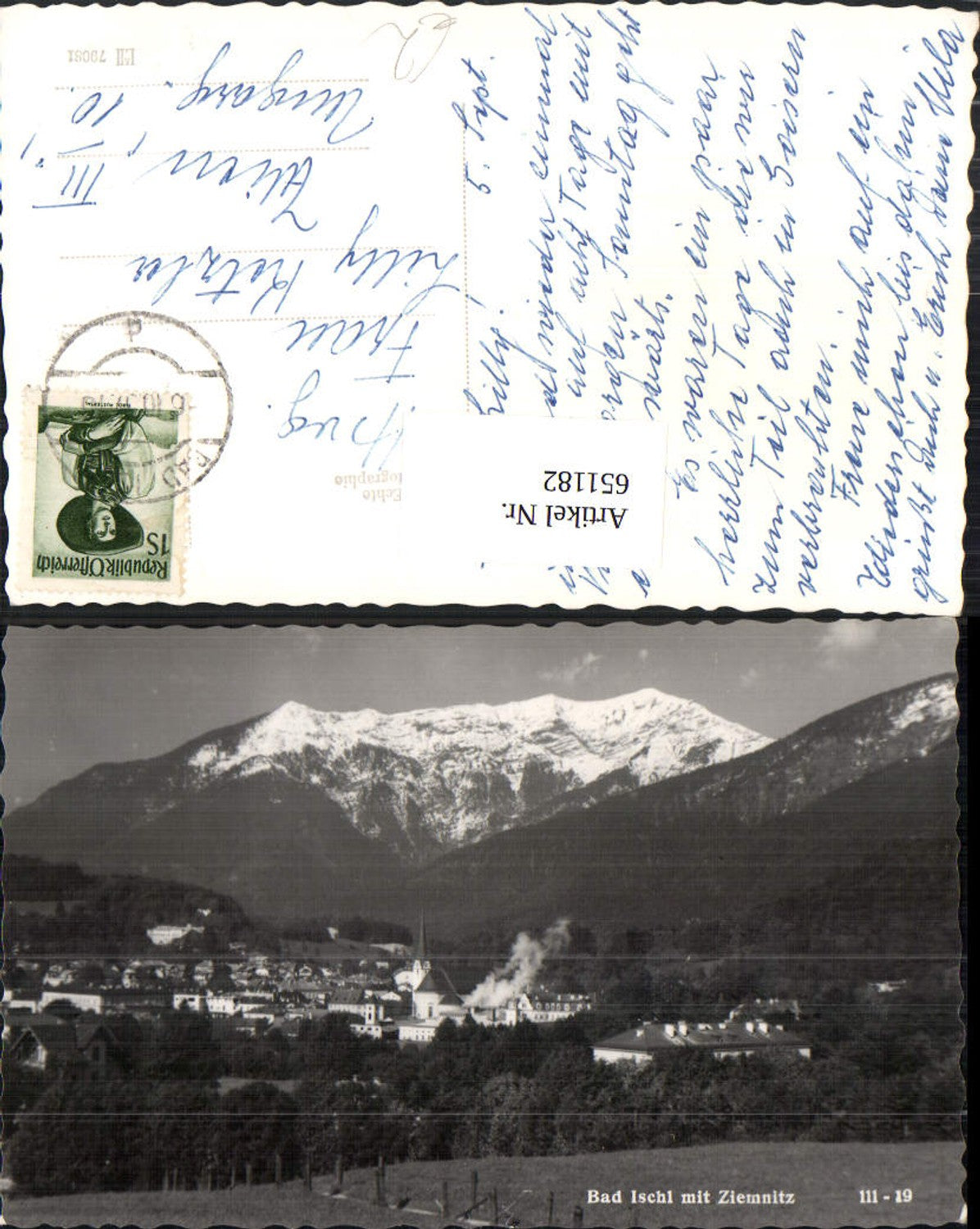 651182,Foto Ak Bad Ischl mit Ziemnitz
