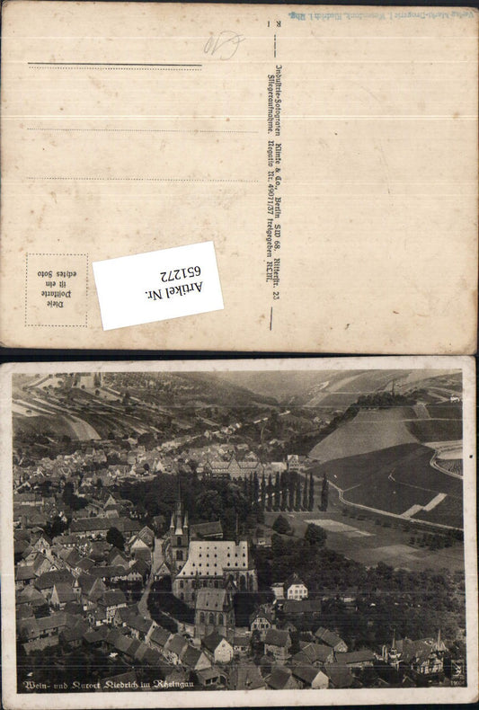 651272,Fliegeraufnahme Luftbild Kiedrich im Rheingau