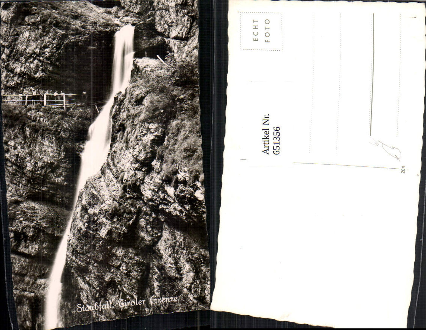651356,Foto Ak Unken Staubfall Tiroler Grenze Wasserfall
