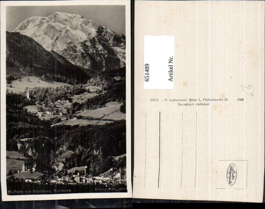 651489,Foto Ak Hallein m. Dürnberg Salzburg Hoher Göll