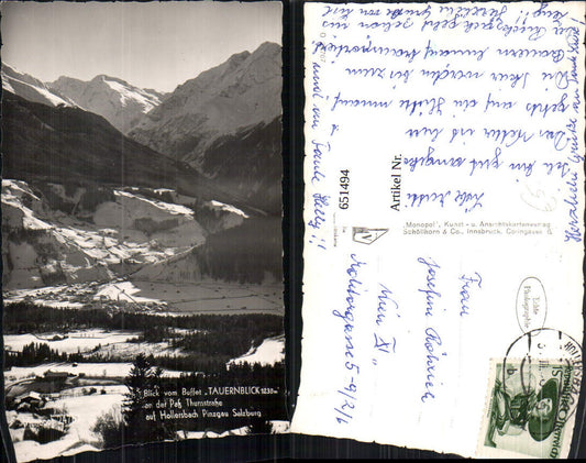 651494,Foto Ak Blick Buffet Tauernblick auf Hollersbach Pinzgau