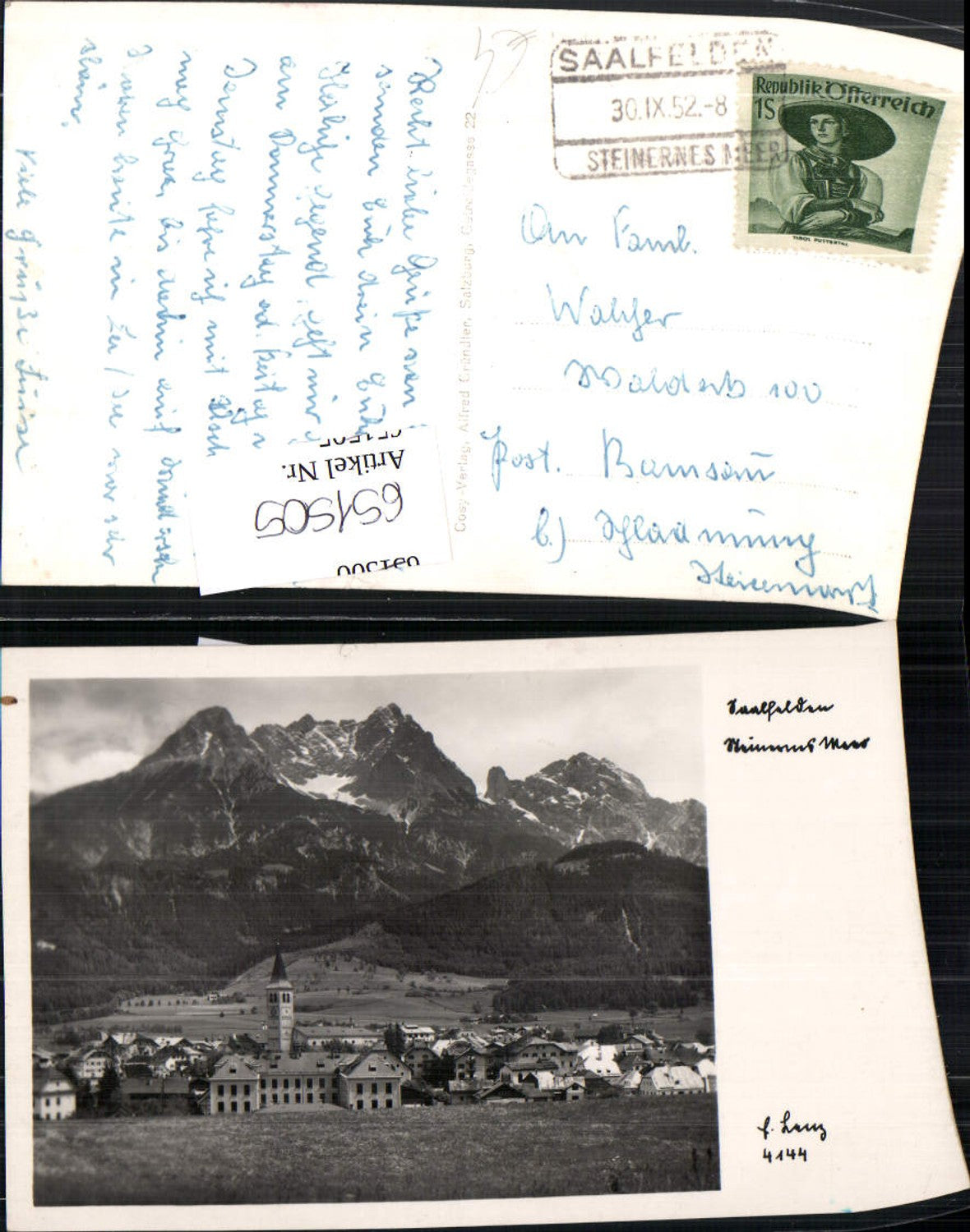 651505,Foto Ak Saalfelden am Steinernes Meer