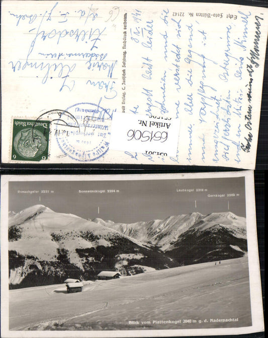 651506,Foto Ak Blick v. Plattenkogel g. d. Nadernachtal Königsleiten Wald im Pinzgau