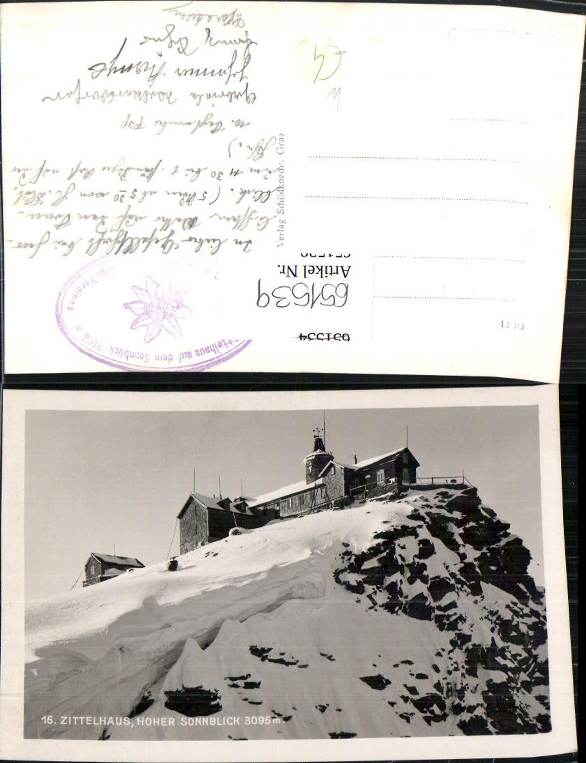 651539,Foto Ak Rauris Zittelhaus Hoher Sonnblick