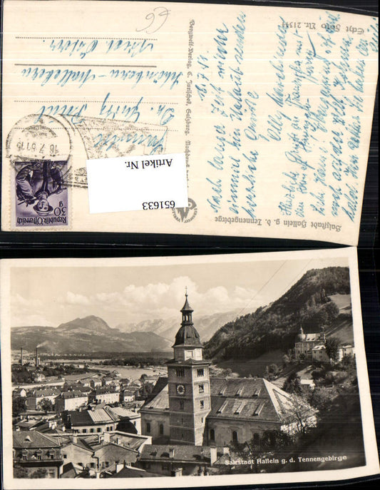 651633,Foto Ak Hallein g. d. Tennengebirge