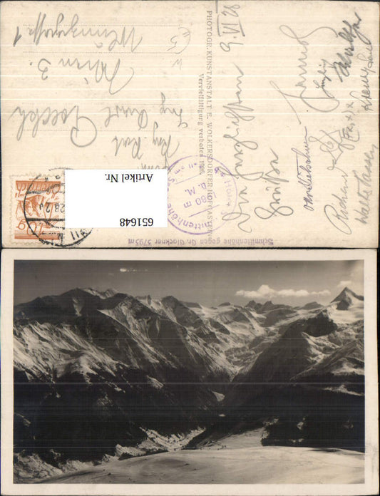 651648,Foto Ak Schmittenhöhe geg. Großglockner b. Zell a. See