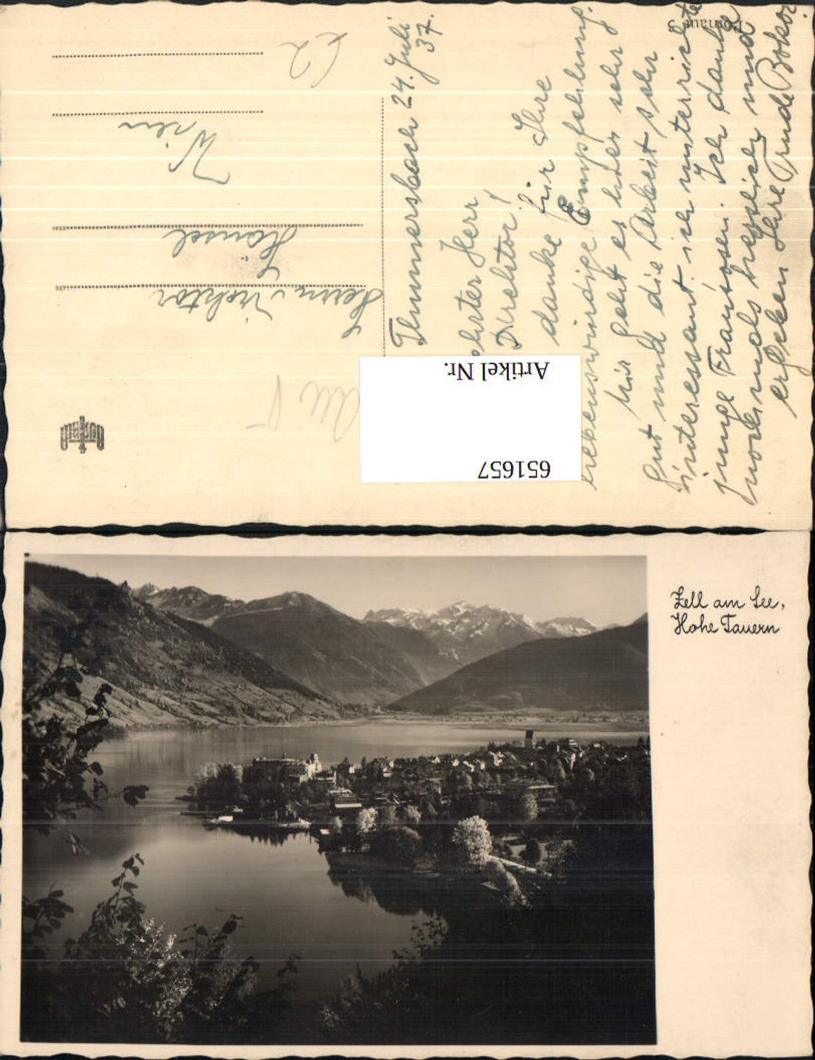 651657,Foto Ak Zell a. See Hohe Tauern