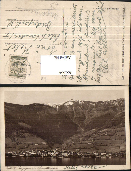 651664,Zell a. See geg. d. Schmittenhöhe